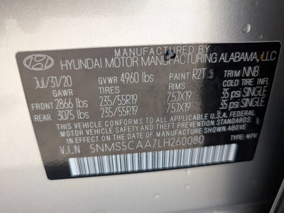 2020 Hyundai Santa Fe Limited 2.0T