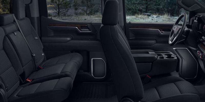 Rear passenger seating inside the 2026 GMC Sierra 1500 AT4X Crew Cab