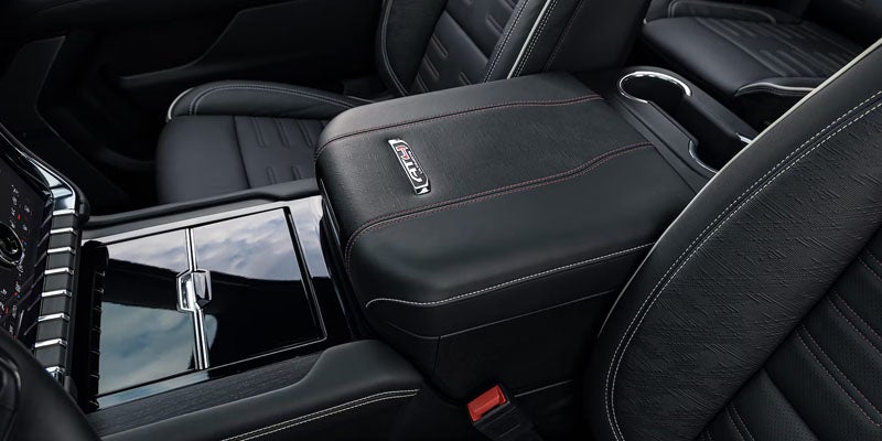 2026 GMC Yukon Denali premium center console with refined interior storage and luxury finishes